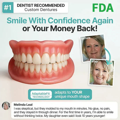 🏆Ends Today: 75% OFF! ⏰DarkFairy™ Medical Full Denture with Strong Suctiond Custom-Fit Full Functional Dentures🦷