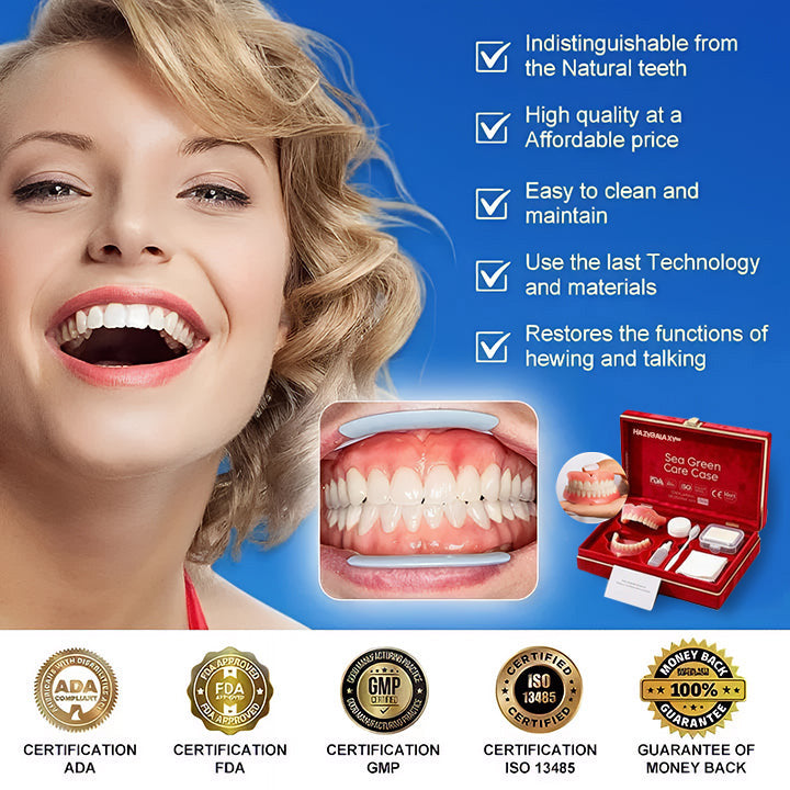 🌈Ends Today: 70% OFF! ⏰HazyGalaxy™  Medical Full Denture with Strong Suctiond Custom-Fit Full Functional Dentures🦷